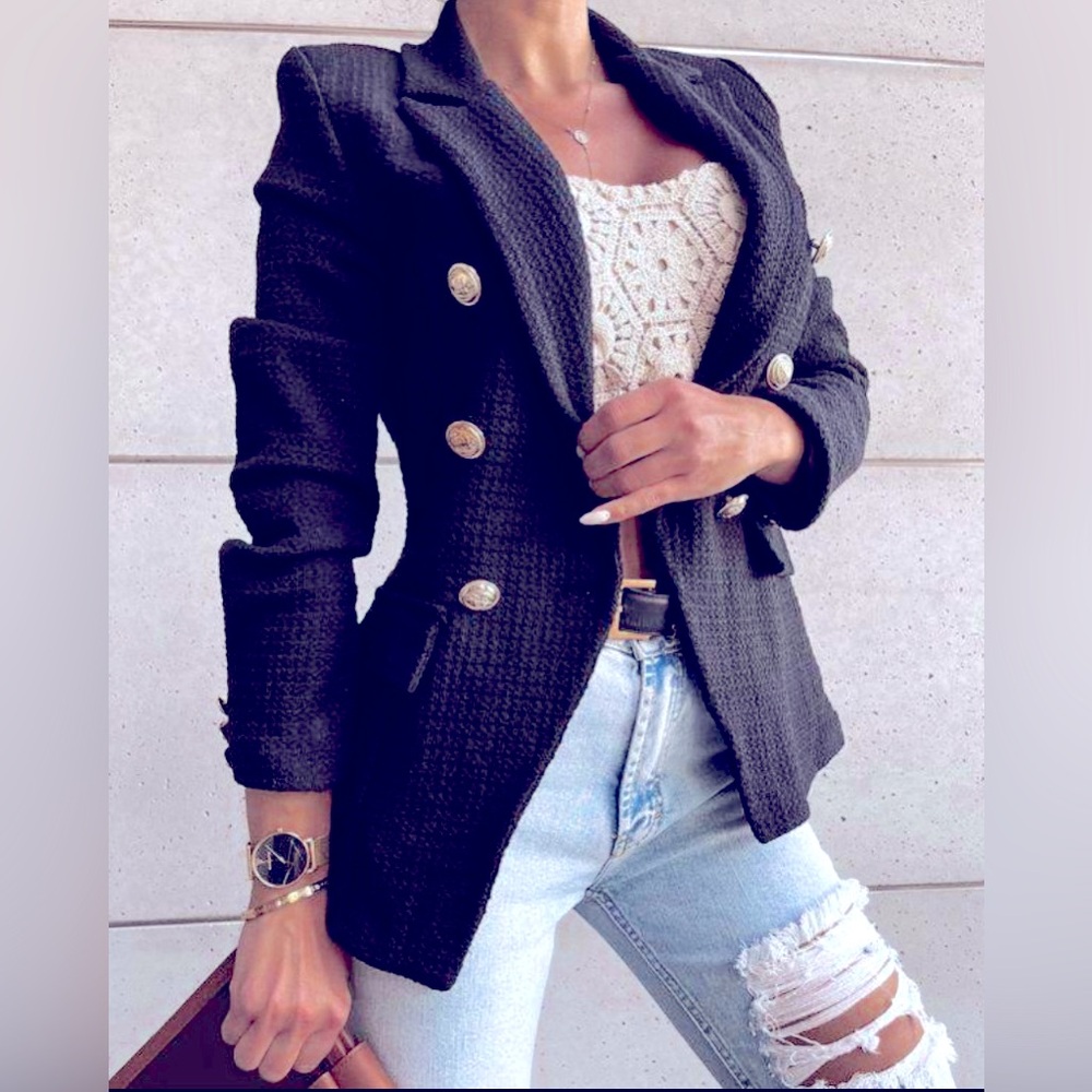 Double breasted Pocket Design Blazer
